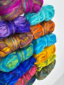 Premium Multi Colored Sari Silk <b>Silver</b> Jewelry Handmade Ethnic Fashion Accessory for Wholesale Export and Boutique Supply - Product Image 2