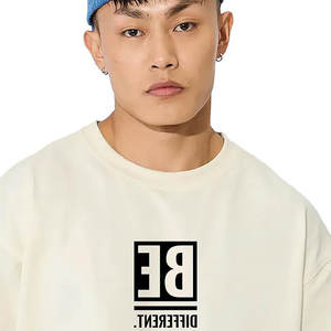 Alta calidad 100% algodón Heavyweight Boxy camisetas OEM ODM Casual Oversize Logo camisetas para hombres Color sólido camisetas en blanco - Product Image 1