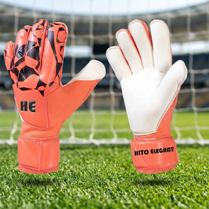 Gants de gardien de but en latex allemand orange avec performance de préhension professionnelle, confort et durabilité, protection des doigts supérieure - Product Image 2