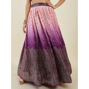 Cautivador Purple Sequins Art Seda Eventos Wear Lehenga Choli - Product Image 3