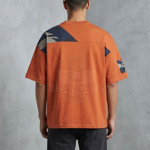 เสื้อยืดโอเวอร์ไซส์ทรงหลวมสำหรับผู้ชาย ผ้าคอตตอนหนา แขนสั้น คอกลม ทรงหลวม สไตล์ลำลอง รับผลิตตามสั่ง ขายส่ง - Product Image 4