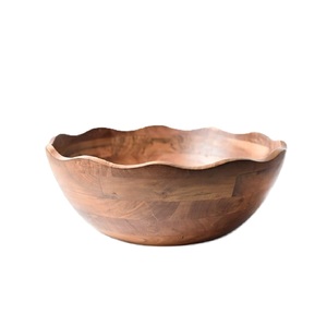 Nouveau Bol à Salade Tendance en Bois d'Acacia – Écologique, Fait Main, en Bois Naturel pour Cuisine et Salle à Manger - Product Image 5