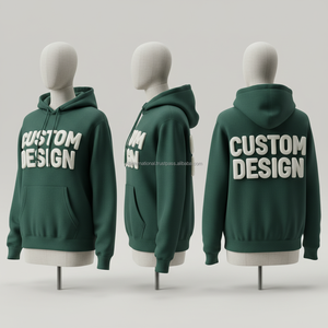 Sweat-shirt à capuche pour homme, design personnalisé, vert menthe, imprimé géométrique, coupe classique, vêtements décontractés, tissu en molleton 100% coton - Product Image 2