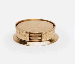 Ensemble de sous-verres ronds décoratifs en métal pour table basse, protection des verres à boisson, avec une décoration de table élégante - Product Image 4