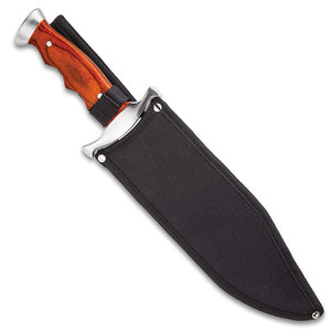 Cuchillo Bowie de Acero Inoxidable para Acampar al Aire Libre, Caza, Supervivencia, Hoja Fija con Mango Ergonómico de Madera - Product Image 2