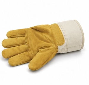 MUBASHAR PRO GRIP International Canadian <b>Rigger</b> Leather Anti-Slip Heat Resistant Durable Breathable Reinforced Cuff <b>Gloves</b> - Product Image 5