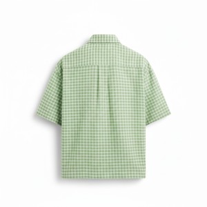 Camisa Casual de Manga Corta para Hombre, Transpirable, Estampada, Cuello Clásico, Tejido de Punto Regular de Spandex/Algodón, 180g, Un Solo Botón - Product Image 3