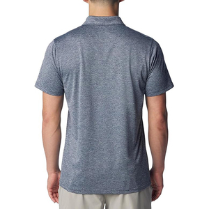 Polos con logotipo personalizado, camiseta negra lisa para hombre, polos de golf con bordado personalizado, polo de golf 100% algodón. - Product Image 2