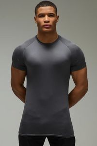 New <b>Design</b> Drop Shoulder Breathable Wholesale <b>Custom</b> Loose Fit Round Neck Sporty Eco-Friendly <b>Compressed</b> Men's Gym T-<b>Shirts</b> - Product Image 3