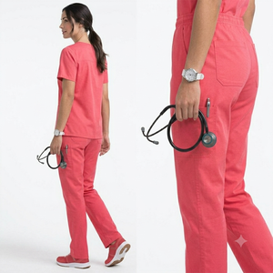 Conjuntos de Uniformes Médicos Elásticos Unisex de Calidad Premium con Logotipo Personalizado, Tejido de Spandex/Poliéster, con Detección de Agujas, para Hospital - Product Image 4
