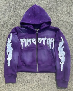USA STREETWEAR CUSTOM ZIPPER <b>HOODIE</b> OVERSIZED BOXy FIT HEAVYWEIGHT Y2K VINTAGE WASHED <b>ZIP</b> <b>UP</b> <b>HOODIE</b> - Product Image 4