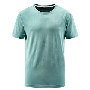 Camisetas deportivas de poliéster al por mayor para gimnasio, de secado rápido, transpirables, atléticas, para entrenamiento, tallas grandes, para hombre - Product Image 1