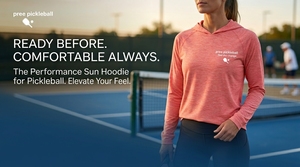 Pickleball Hooded performance tee Long Sleeve Moisture Wicking Aero Vented Unisex Dynamic <b>Compression</b> Pickleball Apparel OEM ODM - Product Image 3