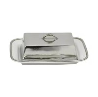 Pot à beurre en acier inoxydable avec couvercle à clip, design vintage, compatible lave-vaisselle, pour comptoir de cuisine et petit-déjeuner