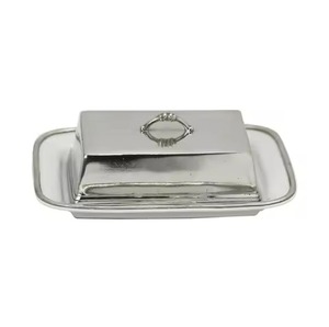 Metal Butter Dish With Lid Butter Storage <b>Container</b> For Kitchen Counter <b>Breakfast</b> Serving And Dining Table Display - Product Image 4