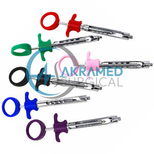 Juego de 6 Jeringas Dentales Autoaspirantes |   Jeringas Pasivas Automáticas de Acero Inoxidable de 1.8 ml |   Instrumentos de Anestesia Codificados por Colores - Product Image 2