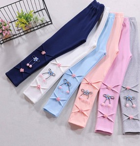 Leggings Vintage para Niñas, Pantalones Finos Ecológicos 100% Algodón para Bebés y Niños Pequeños - Product Image 1