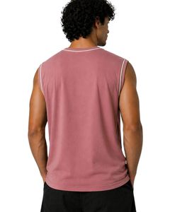 Mens Dusty <b>Rose</b> Sleeveless Tank <b>Top</b> Premium Cotton Jersey Gym Fitness Casual Summer Vest Lightweight Breathable Custom Fit - Product Image 2