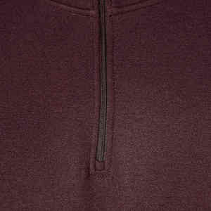 Pull en maille bordeaux pour homme, col montant zippé, coupe classique, couleur unie, décontracté, pour l'automne - Product Image 3