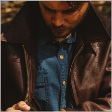 High Quality Leather Aviator <b>Pilot</b> Bomber <b>Jacket</b> Spring Formal Waterproof Vintage Front Logo Sample Service Available - Product Image 3