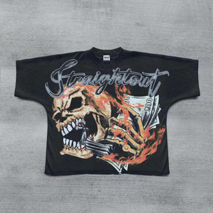 Camiseta Personalizada con Impresión DTG 2026, Estilo Urbano, Cuello Redondo, Manga Corta, Talla Grande para Hombre, 100% Algodón Grueso, MOQ Bajo, Color Personalizado - Product Image 1