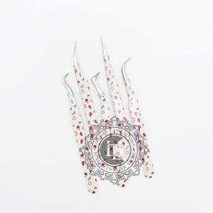 New Arrival Professional Christmas Tweezer <b>Smooth</b> Stainless Steel Handle Fiber Tip Silver Point Coating Sustainable Design - Product Image 3