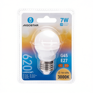 Lampadina Led Aigostar G45 E27 7W 3000K Bianco Caldo 620 Lumen - Product Image 2