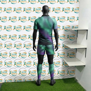 Conjunto de Camiseta y Pantalones Cortos de Rugby Transpirables de Talla Grande de Alta Calidad con Colores y Logotipo Personalizados, 100% Poliéster - Product Image 3