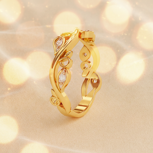 Bague de mariage pour femme en argent sterling 925 avec moissanite 0,15 carats, sertie à griffes, en forme de feuille, multicolore, tendance, inspirée de la nature - Product Image 6