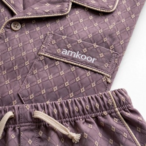 Ensemble de pyjama classique léger à manches longues pour homme Amkoor, 100% coton, uni, doux, décontracté, vêtements de nuit, vêtements d'été, lavable en machine - Product Image 6