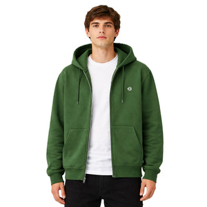 เสื้อฮู้ดดี้ทรงหลวมสำหรับผู้ชาย ผ้าฝ้ายฟลีซ โอเวอร์ไซส์ สตรีทแวร์ ซิปเต็มตัว มีเชือกผูกฮู้ด รับสกรีนโลโก้ ขายส่ง - Product Image 1