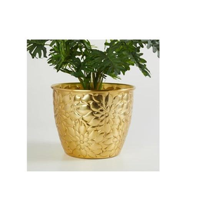 Jardinières en métal brillant faites à la main, décoratives pour la maison, fabricant et exportateur, nouveau design, jardinière en fer, vente en gros - Product Image 2