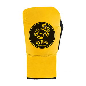 Gants de boxe jaunes personnalisés avec logo, en PU, à lacets, réglables, de haute qualité, pour l'entraînement, 10-16 oz, avec bandage pour les mains, unisexe, Xypex Corporation - Product Image 6