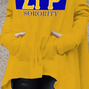 Sudadera Larga con Estampado Irregular de Moda Sigma Gamma Rho, Sudadera Informal Personalizada de Manga Larga, Estilo Oversize, OEM - Product Image 3