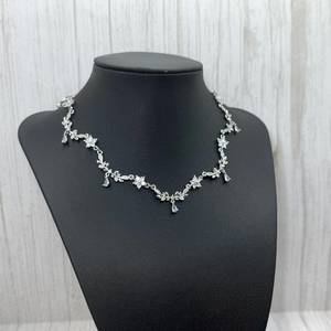 Elegante Collar de Princesa con Flores, Colgante con Piedra Natural, Chapado en Oro, Hoja, Lágrima, Joyería Nupcial, Regalo para Ella - Product Image 6
