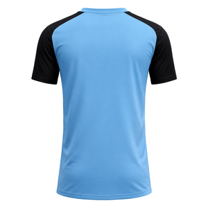 Camiseta de Fútbol de Manga Corta para Hombre, Estilo Marroquí, Transpirable, Uniforme Deportivo, Azul y Negro - Product Image 3