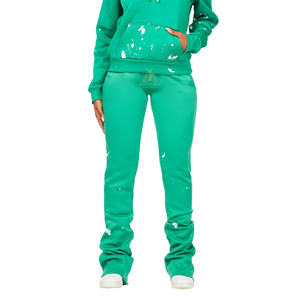 Wholesale Price 100% Cotton Sportswear <b>Jogger</b> High Quality Women Gym <b>Joggers</b> Fleece Ladies <b>Jogger</b> <b>Stacked</b> Sweatpants For Girls - Product Image 1