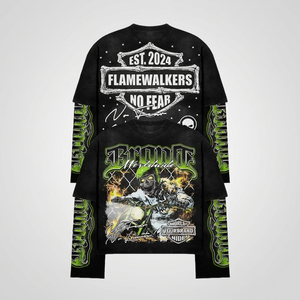 Camiseta premium de algodón de 300 GSM de doble capa, negra, extragrande, con gráfico de querubín, impresión DTG, logotipo personalizado, camisetas de doble capa - Product Image 6