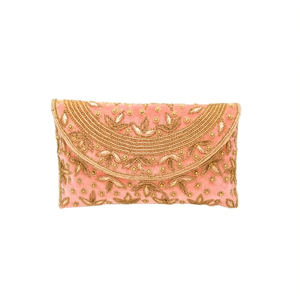 Sac coloré indien fait main perlé, artisanat ethnique de luxe, poignée baguette en perles de verre, accessoire de mode durable et tendance en cristal - Product Image 2