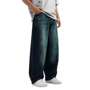 Manufacturer Direct Men's Wholesale Breathable Casual Dark Straight Solid Denim Jeans Embroidery for Summer Autumn Winter - Product Image 5