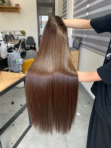 Vietnam-Peluca con malla frontal virgen Remy recta de hueso de 28 pulgadas, estilo de onda suave Natural, extensiones de cabello humano crudo de trama única - Product Image 5