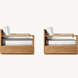 เฟอร์นิเจอร์โซฟาไม้สักพร้อมโฟมนุ่มขอบตัดแต่งด้วยมือการออกแบบที่ทันสมัยเหมาะสำหรับใช้ในร่ม - Product Image 6