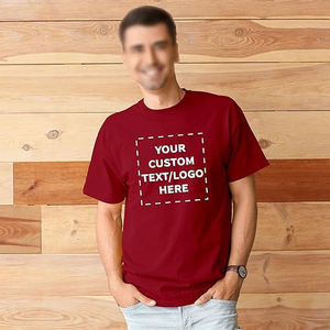 เสื้อยืดแขนสั้นแบบยูนิเซ็กซ์-พิมพ์ลายสกรีนด้านหน้า-แพ็คขายส่งแบบกำหนดเองได้-สีแดงสะดุดตา-เสื้อผ้าคุณภาพพรีเมียมสำหรับ - Product Image 5