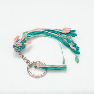 Handmade Fish Shape Macrame Keychain Decorative Object For Stylish Bag Charm Styling And Car Mirror Hanging Decoration - Product Image 2