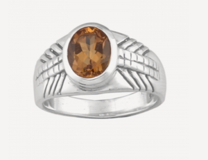 Bague en argent sterling 925 avec citrine jaune soleil pour homme, pierre précieuse ovale, bijou statement, classique, fait main, à porter au quotidien - Product Image 5