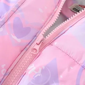 Manteau matelassé à capuche pour filles, veste d'hiver chaude, isolée, imperméable et respirante pour enfants, en tissu doux et confortable, vente en gros - Product Image 6