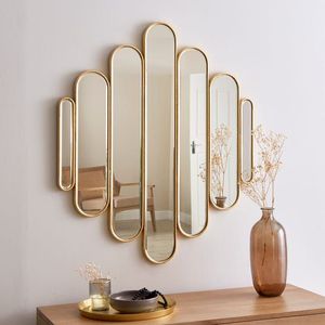Black Modern Irregular <b>frame</b> mirror Iron <b>Frame</b> Decorative Home Interior Design Feature Decor for Home Villa Restaurant - Product Image 2