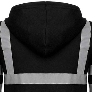 Sweat à capuche pour homme de haute qualité, coupe athlétique épaisse, style streetwear, avec broderie personnalisée sur toute la fermeture éclair, logo personnalisé, ourlet brut et impression en mousse - Product Image 3