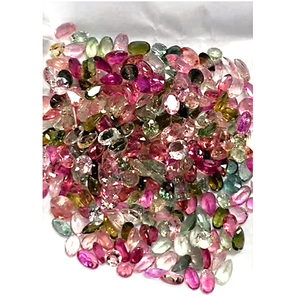 633 Pièces de Tourmaline Naturelle Multicolore (Vert, Rose) 5x3mm, 6x4mm, 7x5mm, Formes Ovale et Poire Facettées, 204 Carats, Qualité Iroc Sales, Pierres Précieuses Libres pour Bijoux - Product Image 5