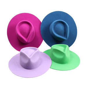 หมวกบักเก็ตแฟชั่นสไตล์ลำลอง ขอบกว้าง ผลิตจากโพลีเอสเตอร์ 100% สำหรับผู้ชายและผู้หญิง ใช้ได้ทุกฤดู สไตล์คลาสสิกแบบเฟโดรา - Product Image 3